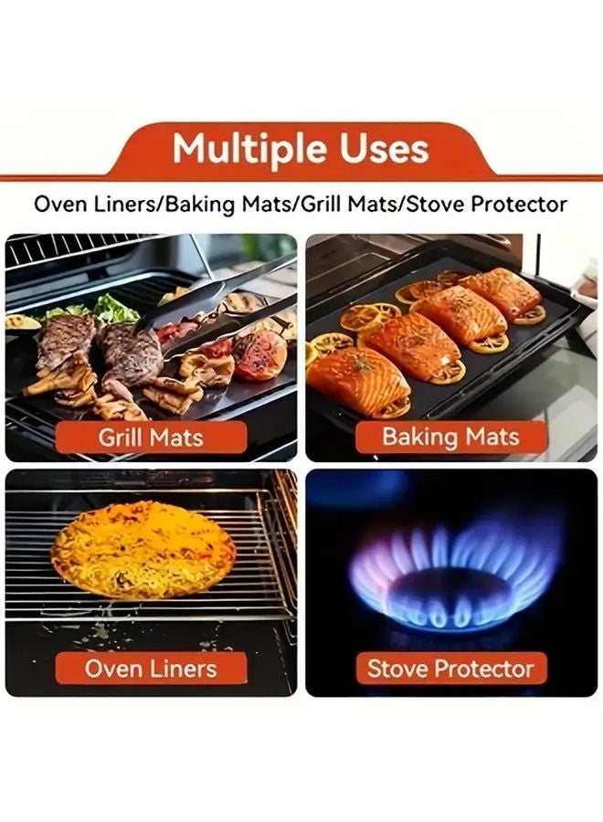 5 Sheets Large Teflon Oven Baking Mat Set Heat Resistant Reusable Easy Clean - Image 5